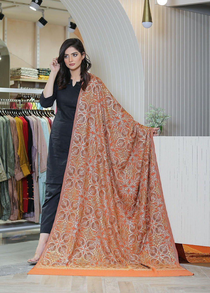 Sanaulla Exclusive Range  Pashmina  KPS 781 D-31 Rust - Women Shawls