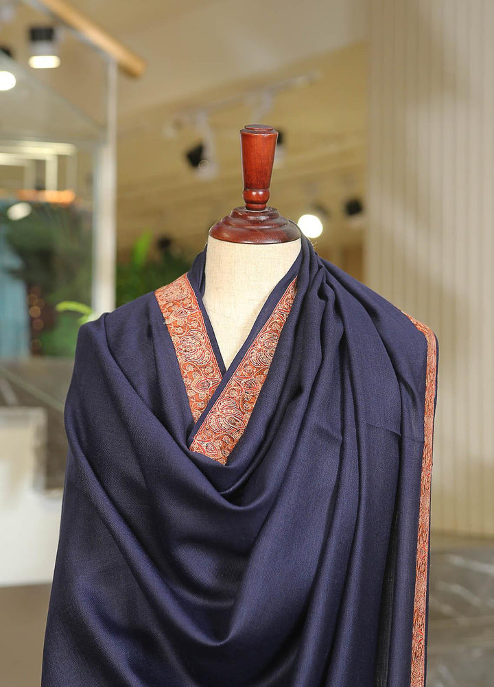 Sanaulla Exclusive Range  Pashmina  D-35 N Blue - Women Shawls