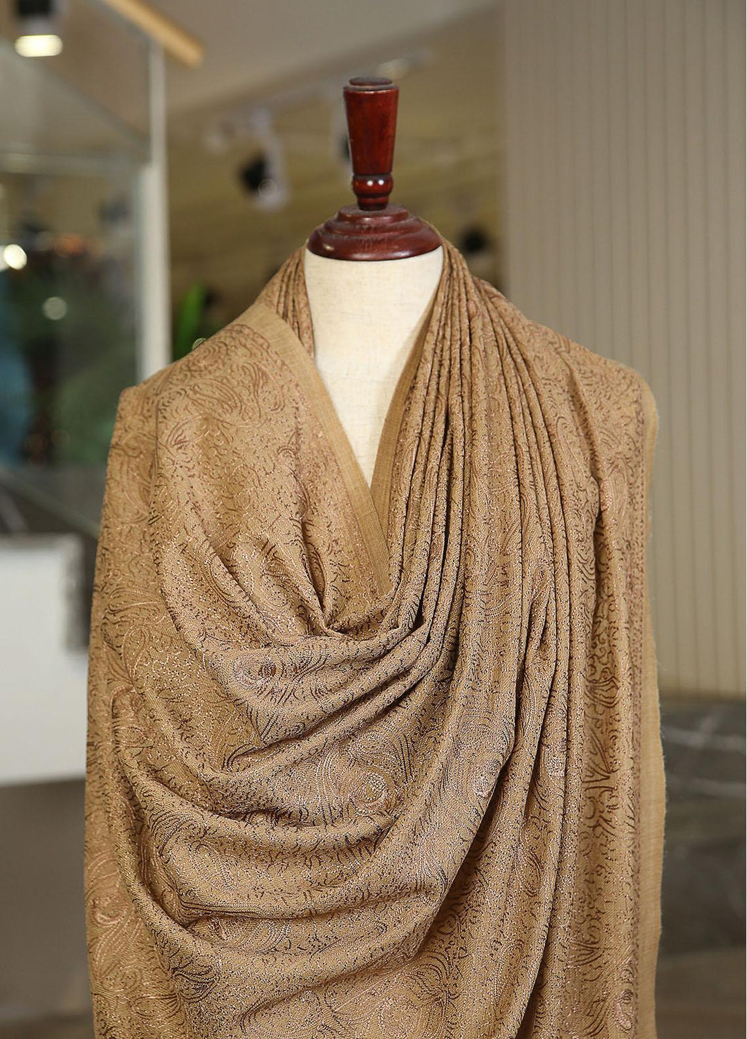 Sanaulla Exclusive Range  Pashmina  KPS 781 D-54 Brown 5 - Women Shawls