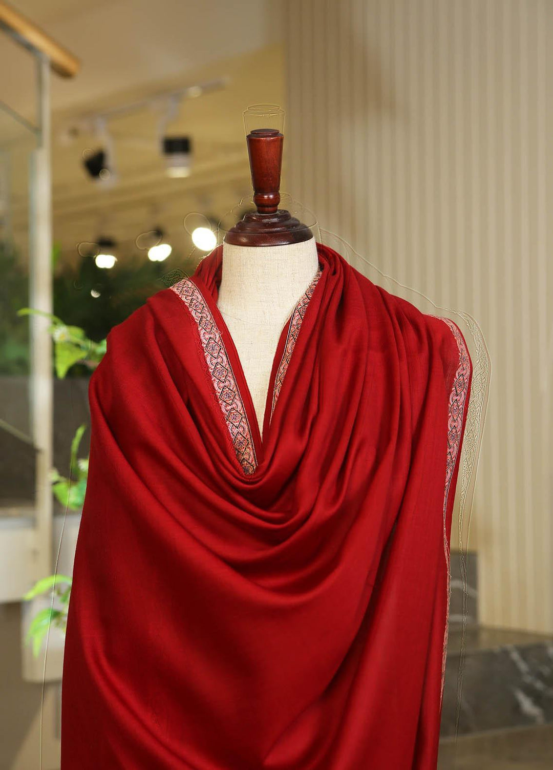 Sanaulla Exclusive Range  Pashmina  D-36 Maroon - Women Shawls