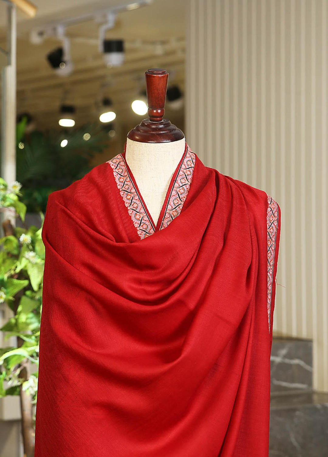 Sanaulla Exclusive Range  Pashmina  D-36 Maroon 02 - Women Shawls
