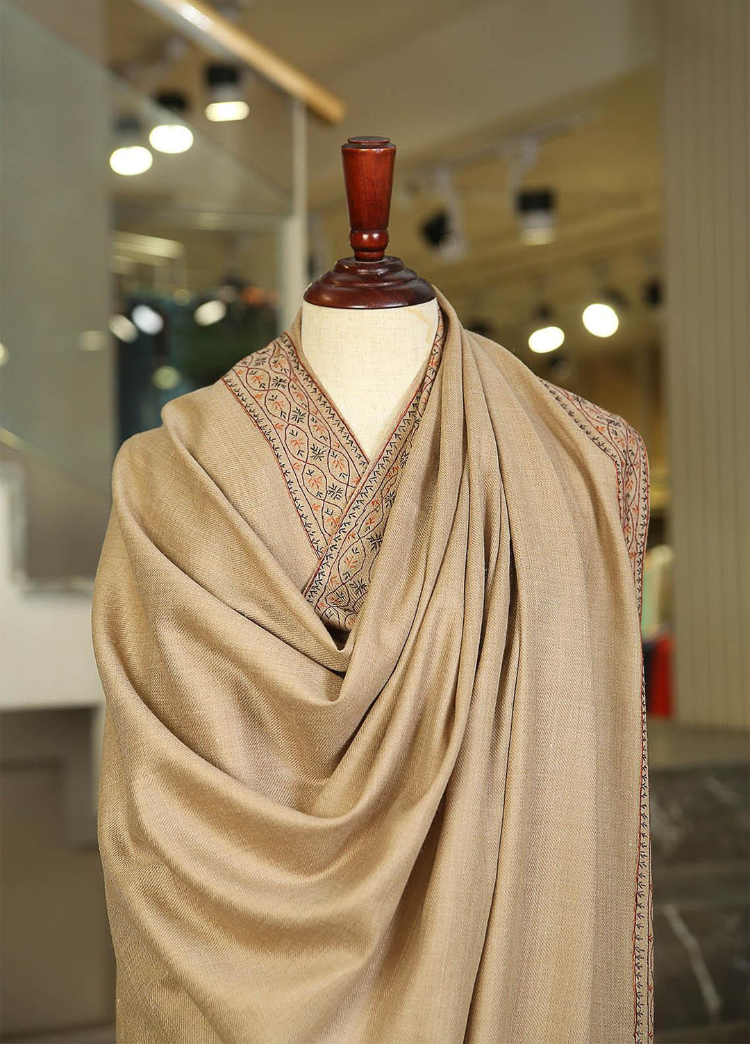 Sanaulla Exclusive Range  Pashmina  KPS 781 D-07 Brown - Women Shawls