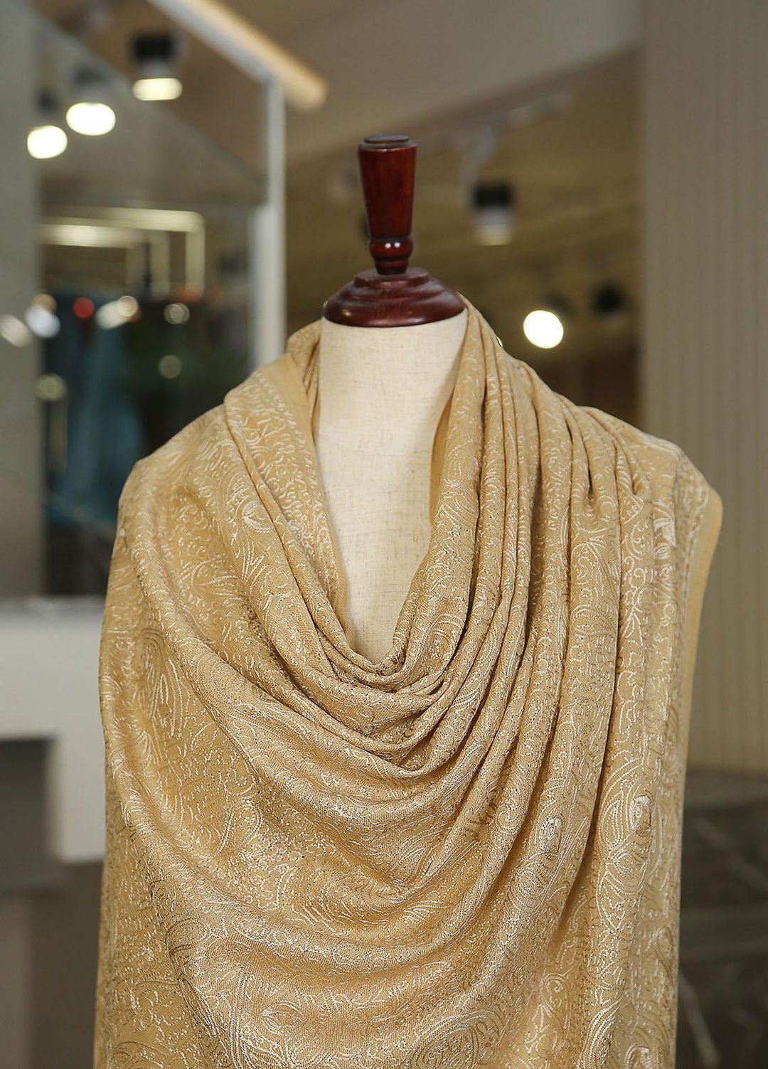 Sanaulla Exclusive Range  Pashmina  KPS 781 D-54 Beige 2 - Women Shawls