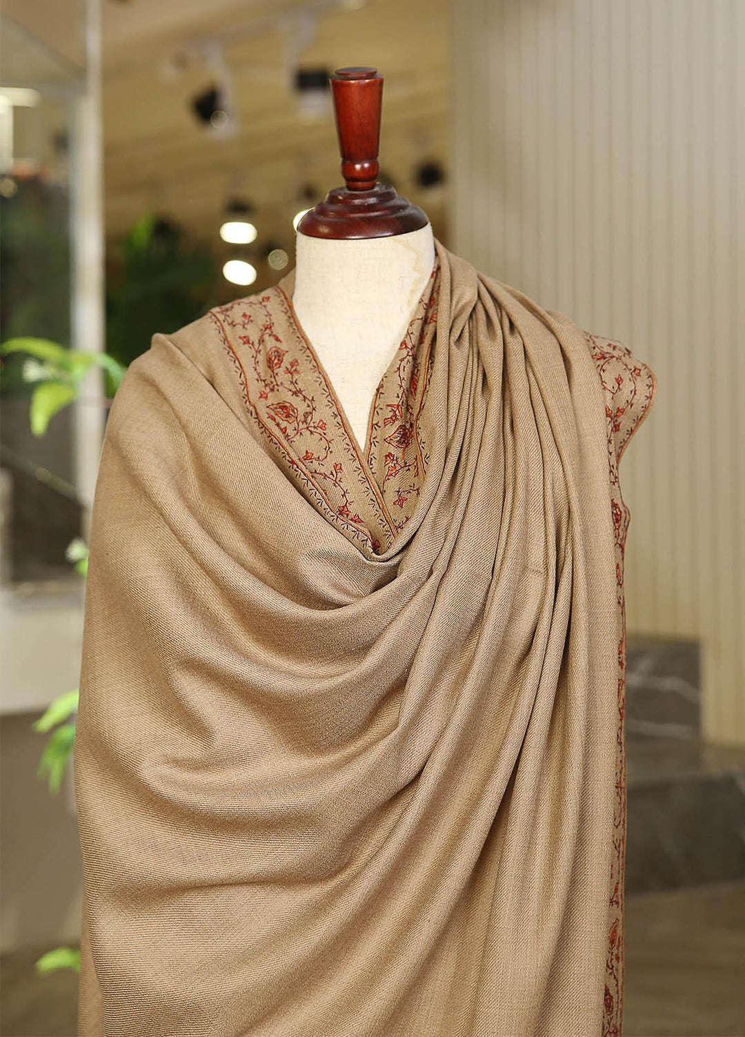 Sanaulla Exclusive Range  Pashmina  KPS 781 D-07 Brown 4 - Women Shawls