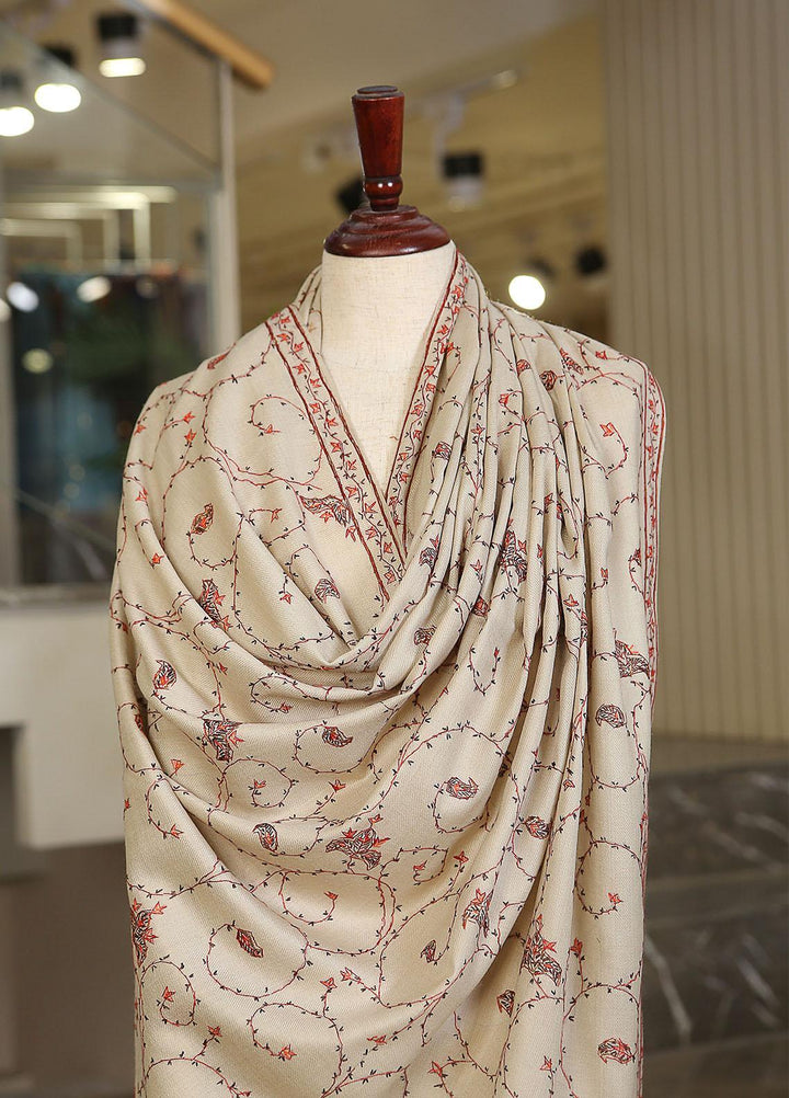 Sanaulla Exclusive Range  Pashmina  Mama D-46 Cream 01 - Women Shawls