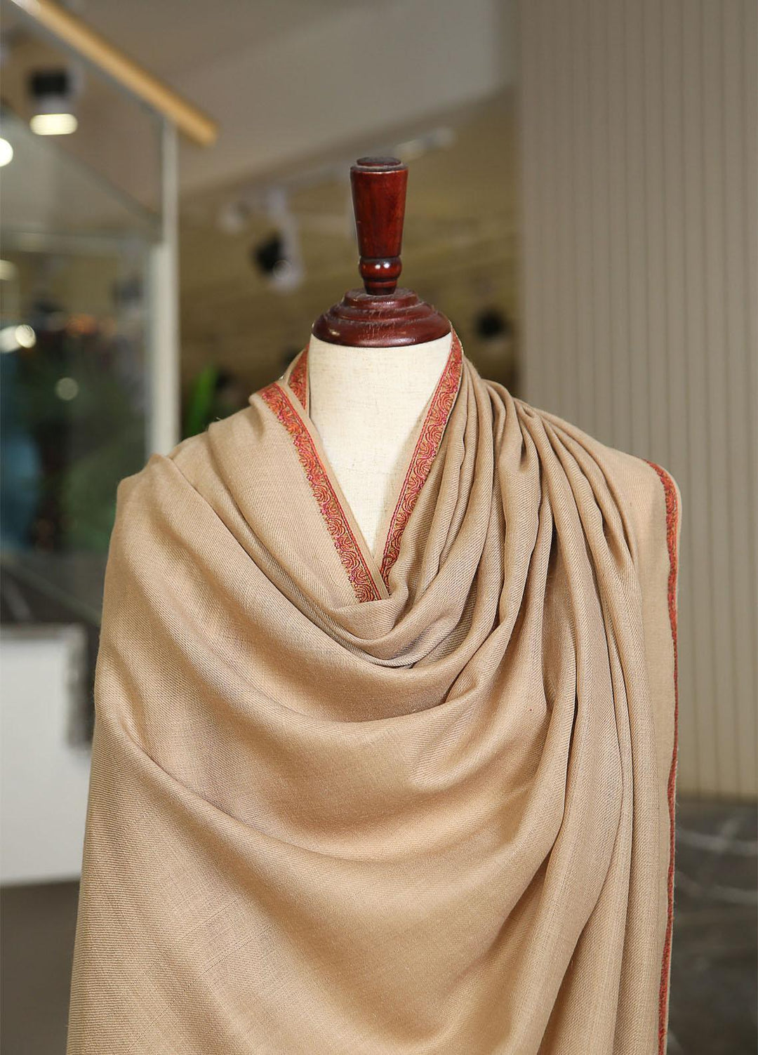 Sanaulla Exclusive Range  Pashmina  KPS 781 D-57 L Brown 1 - Women Shawls