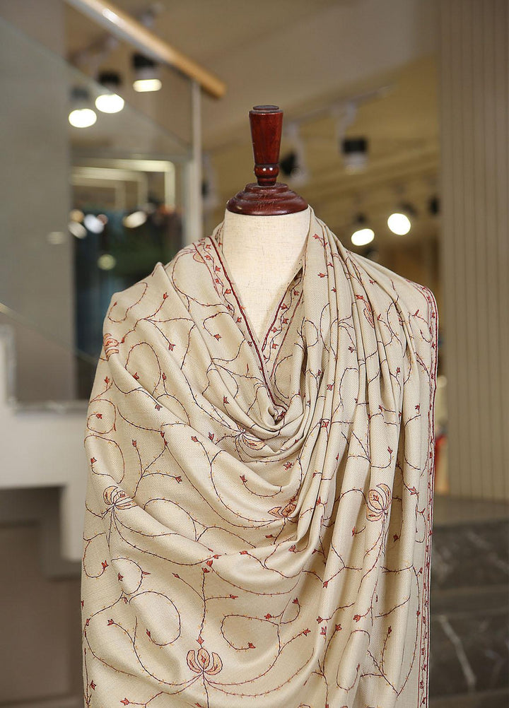 Sanaulla Exclusive Range  Pashmina  Mama D-46 Cream 03 - Women Shawls