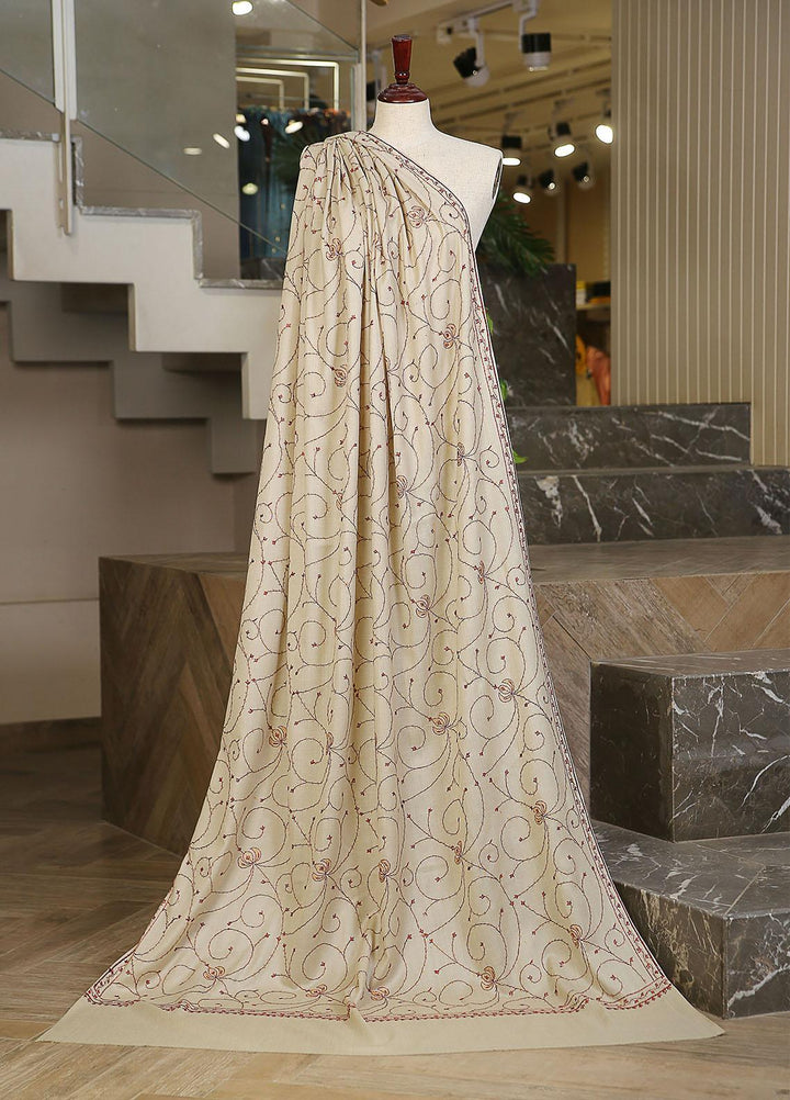 Sanaulla Exclusive Range  Pashmina  Mama D-46 Cream 03 - Women Shawls