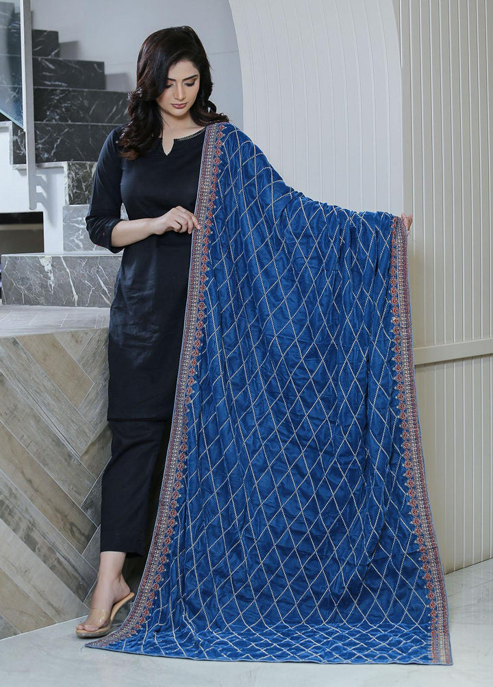 Sanaulla Exclusive Range  Pashmina  KPS 781 D-41 M Blue - Women Shawls