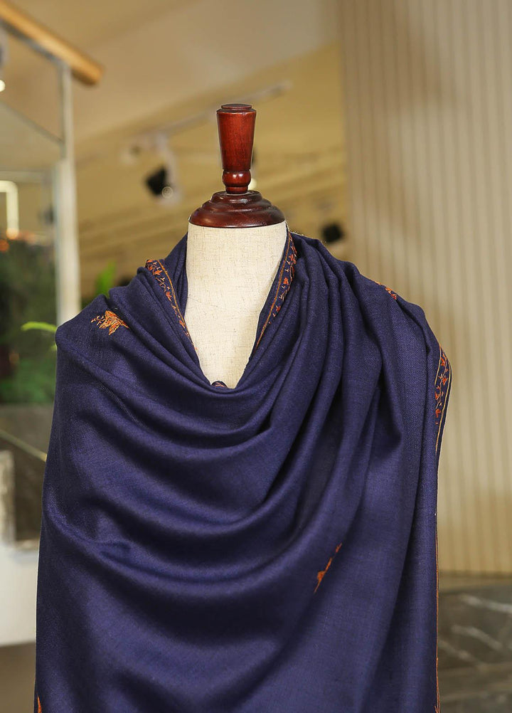 Sanaulla Exclusive Range  Pashmina  D-42 N Blue - Women Shawls