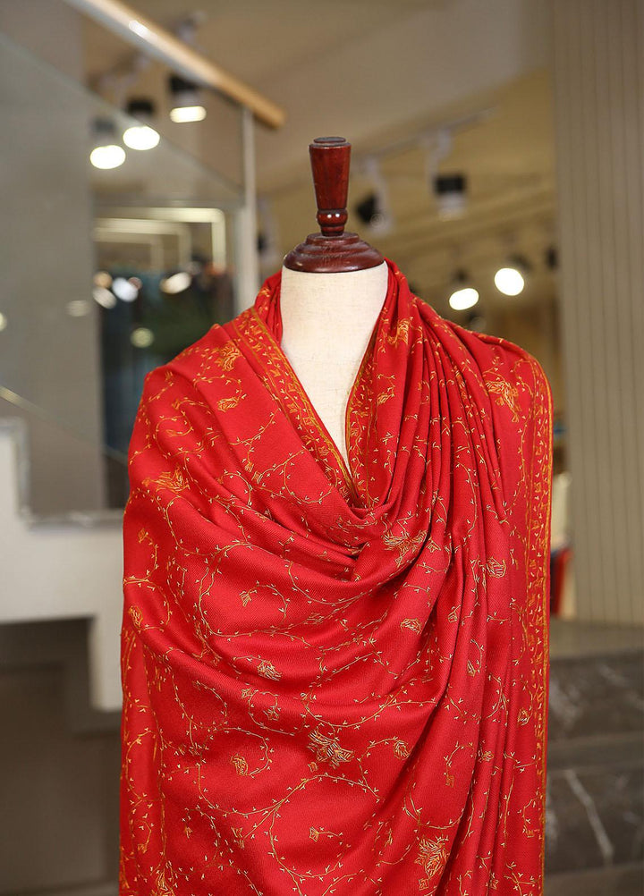 Sanaulla Exclusive Range  Pashmina  Mama D-46 Maroon 01 - Women Shawls