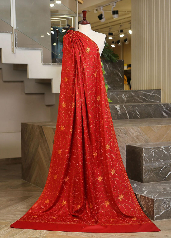 Sanaulla Exclusive Range  Pashmina  Mama D-46 Maroon 02 - Women Shawls