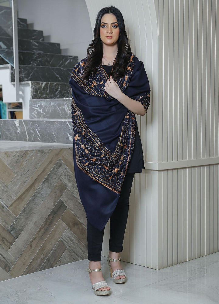 Sanaulla Exclusive Range  Pashmina  KPS 781 D-09 N Blue - Women Shawls