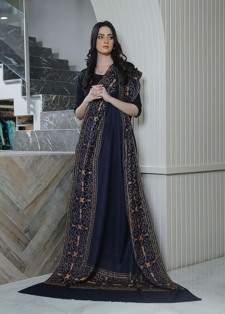 Sanaulla Exclusive Range  Pashmina  KPS 781 D-09 N Blue - Women Shawls