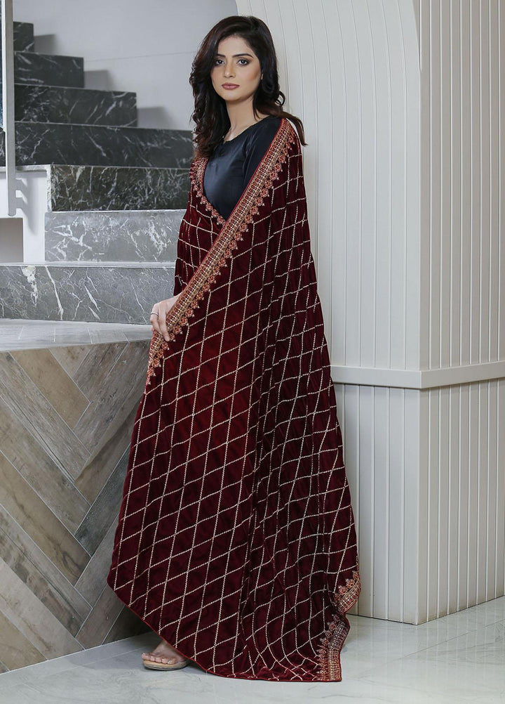 Sanaulla Exclusive Range  Pashmina  KPS 781 D-41 Maroon - Women Shawls