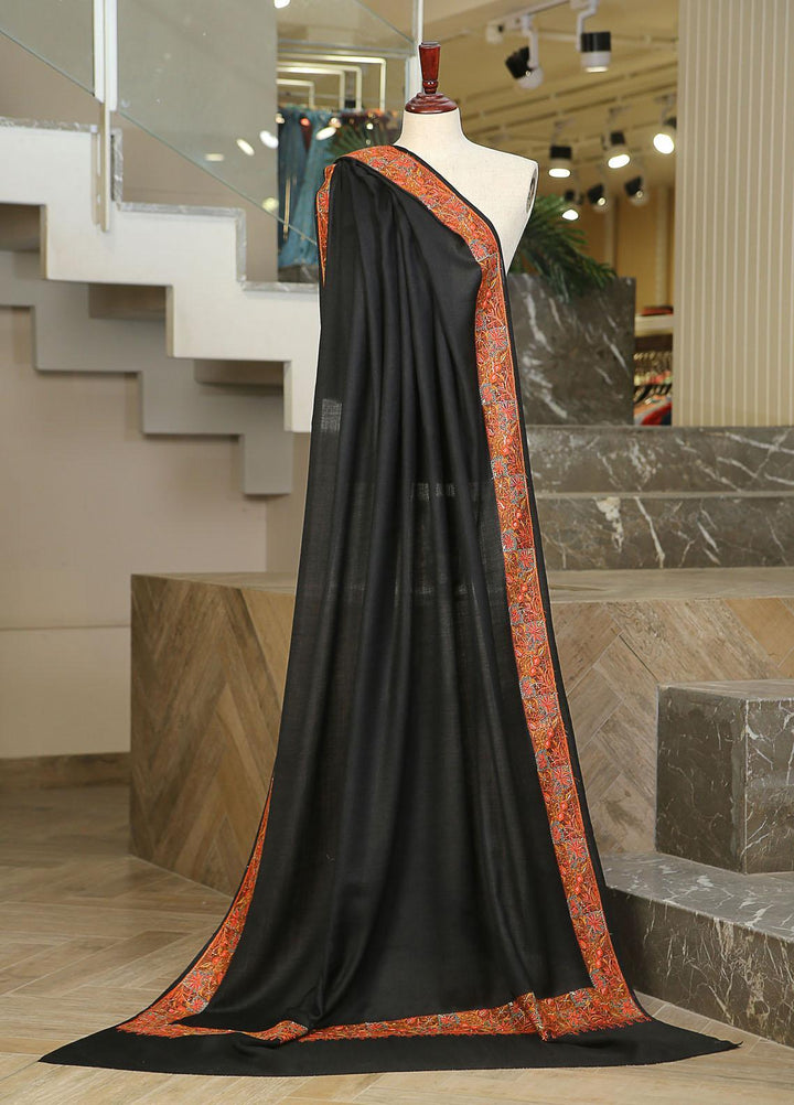 Sanaulla Exclusive Range  Pashmina  KPS 781 D-60 Black - Women Shawls