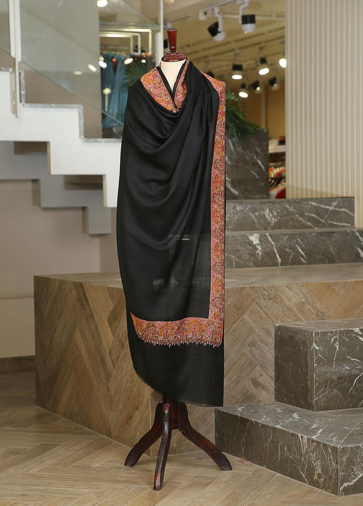 Sanaulla Exclusive Range  Pashmina  KPS 781 D-60 Black 1 - Women Shawls