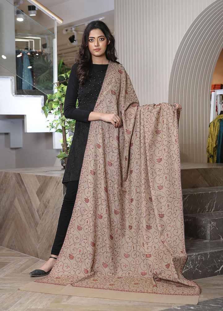 Sanaulla Exclusive Range  Pashmina  KPS 781 D-11 L Brown - Women Shawls