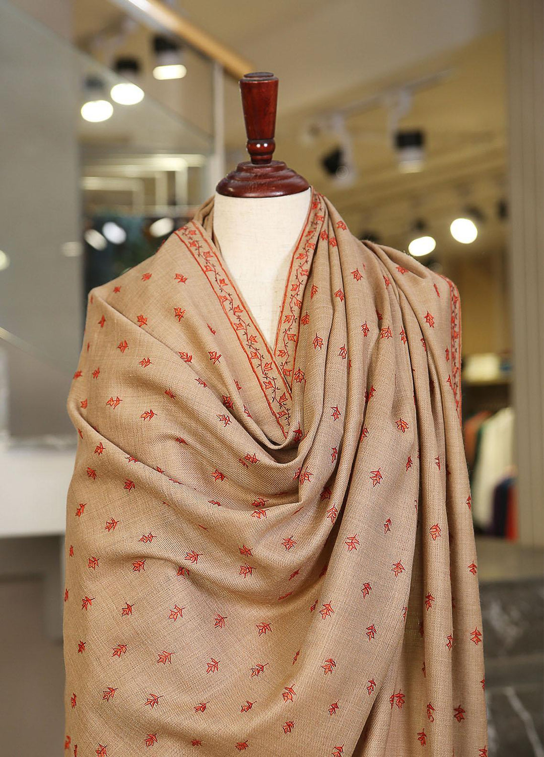 Sanaulla Exclusive Range  Pashmina  KPS 781 D-08 D Brown - Women Shawls