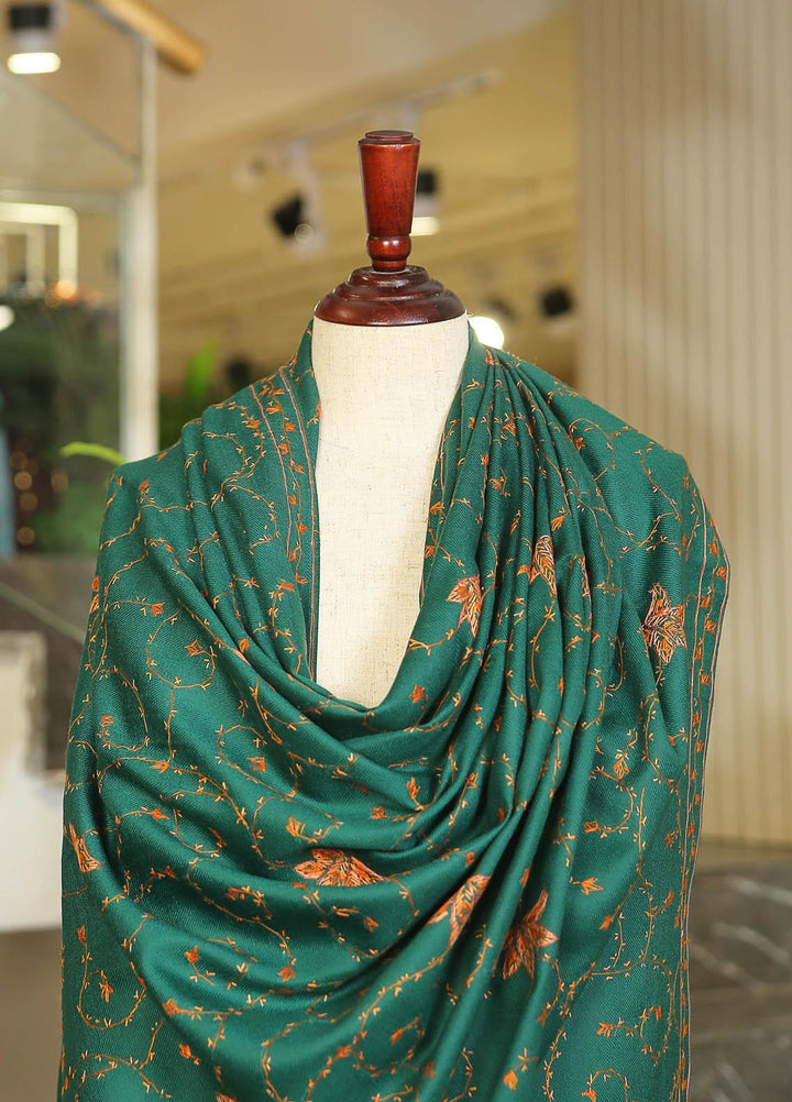 Sanaulla Exclusive Range  Pashmina  D-46 Green 01 - Women Shawls