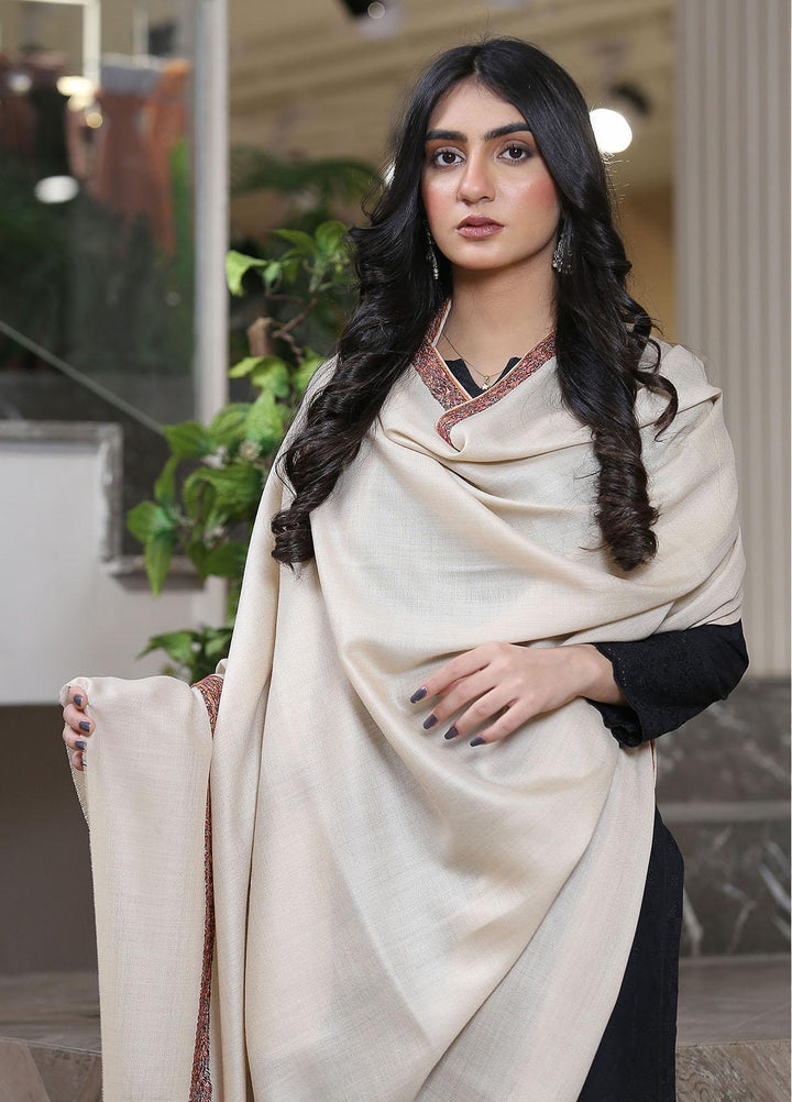 Sanaulla Exclusive Range  Pashmina  Mama D-44 Fawn 06 - Women Shawls