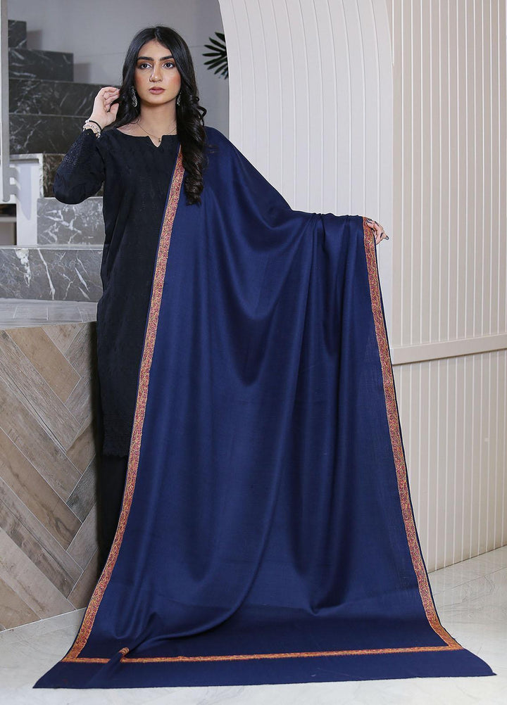 Sanaulla Exclusive Range  Pashmina  Mama D-44 N Blue 04 - Women Shawls