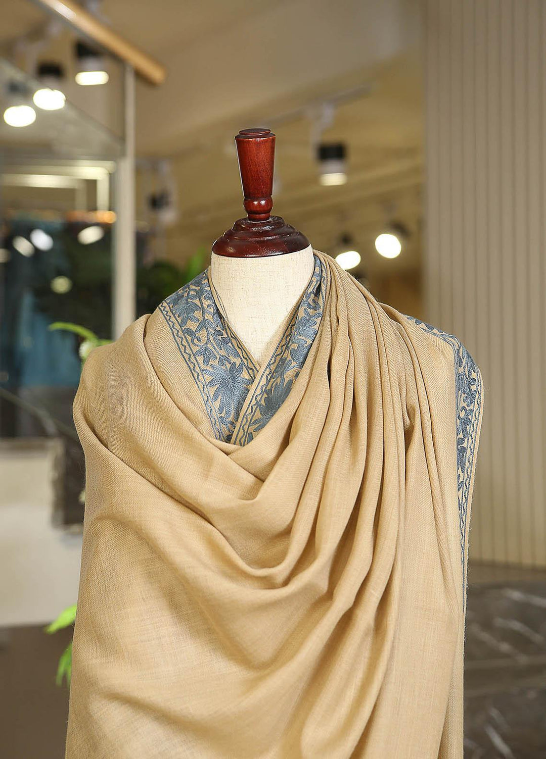 Sanaulla Exclusive Range  Pashmina  D-47 L Brown 03 - Women Shawls