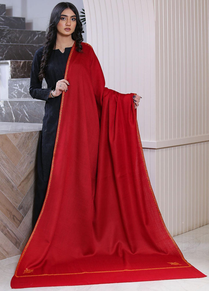 Sanaulla Exclusive Range  Pashmina  Mama D-48 Maroon - Women Shawls