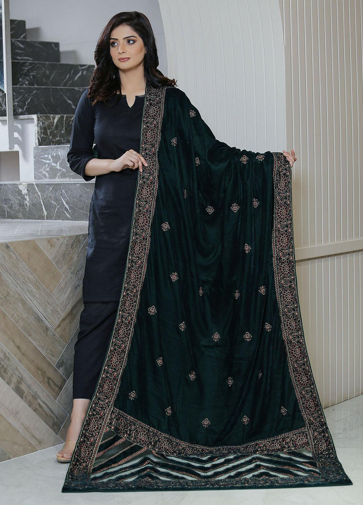 Sanaulla Exclusive Range  Pashmina  KPS 781 D-44 Green - Women Shawls