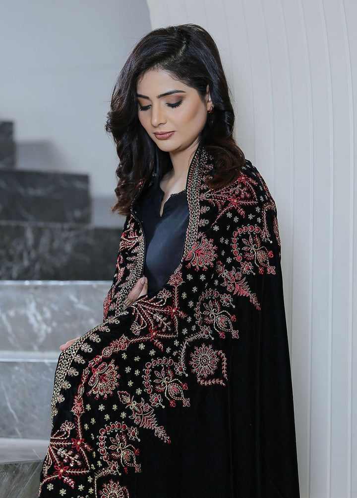 Sanaulla Exclusive Range  Pashmina  KPS 781 D-46 Black - Women Shawls