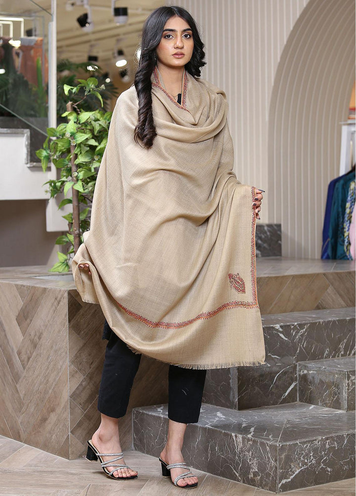 Sanaulla Exclusive Range  Pashmina  Mama D-48 L Brown - Women Shawls