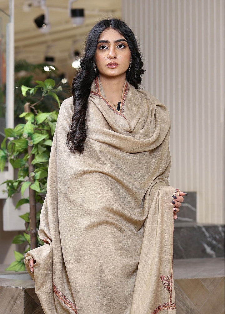 Sanaulla Exclusive Range  Pashmina  Mama D-48 L Brown - Women Shawls
