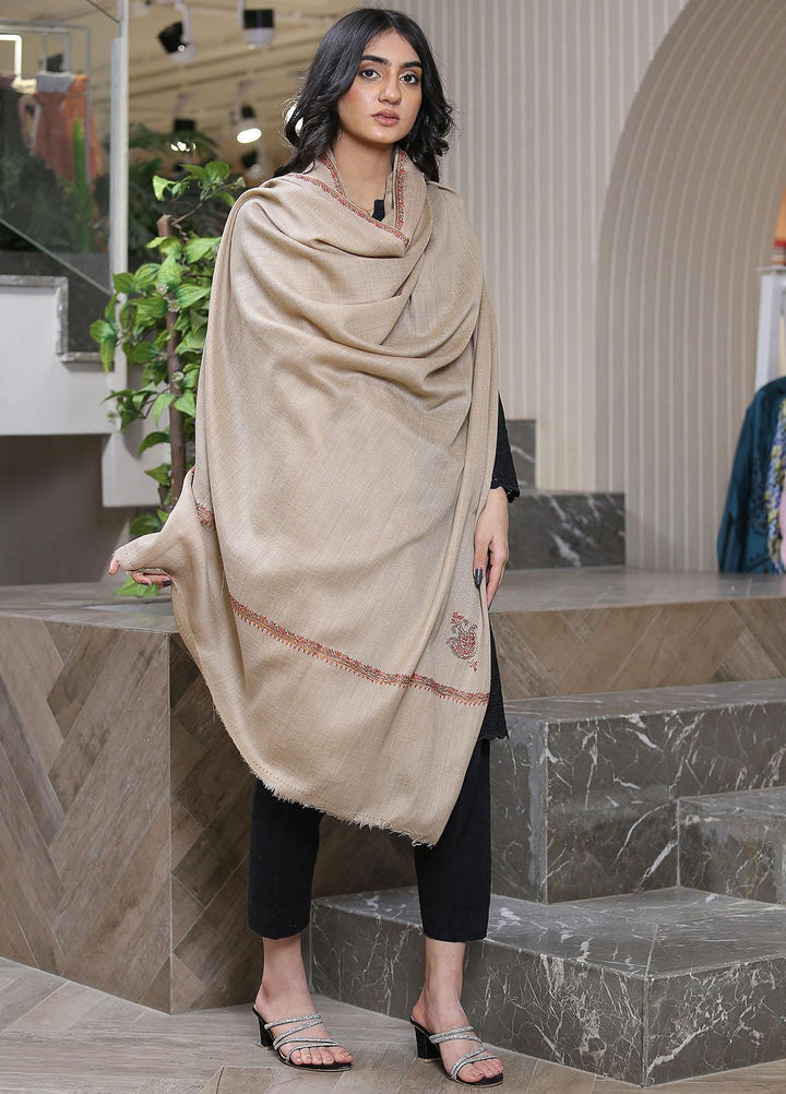 Sanaulla Exclusive Range  Pashmina  Mama D-48 L Brown 03 - Women Shawls