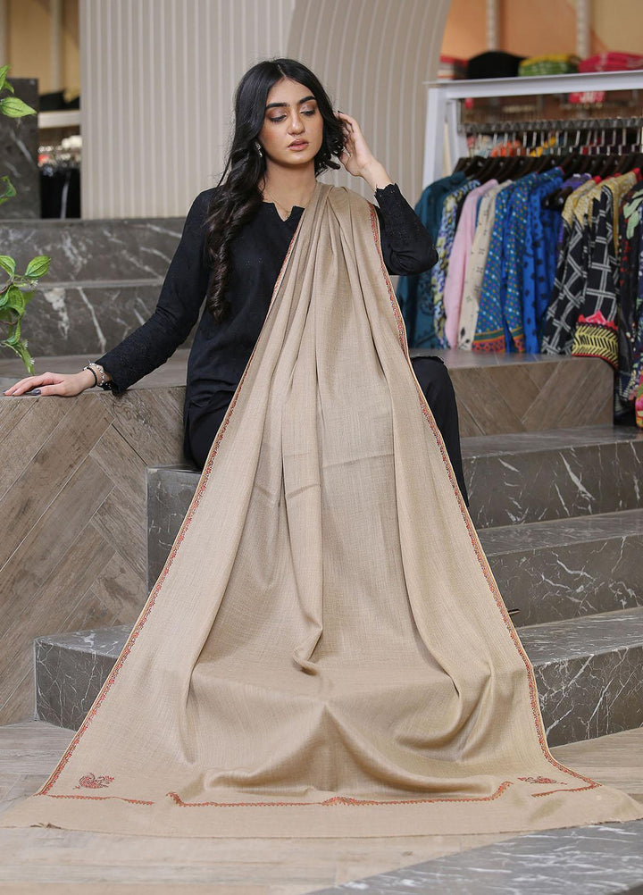 Sanaulla Exclusive Range  Pashmina  Mama D-48 L Brown 03 - Women Shawls