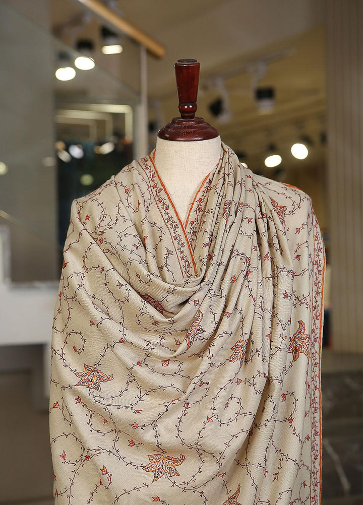 Sanaulla Exclusive Range  Pashmina  KPS 781 D-10 Fawn 1 - Women Shawls