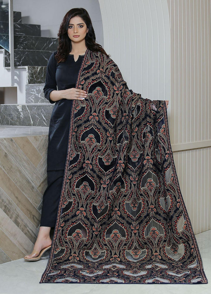 Sanaulla Exclusive Range  Pashmina  KPS 781 D-47 N Blue - Women Shawls