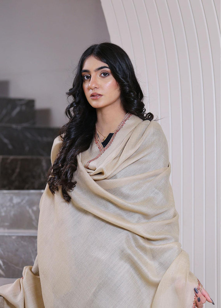 Sanaulla Exclusive Range  Pashmina  Mama D-48 L Brown 04 - Women Shawls