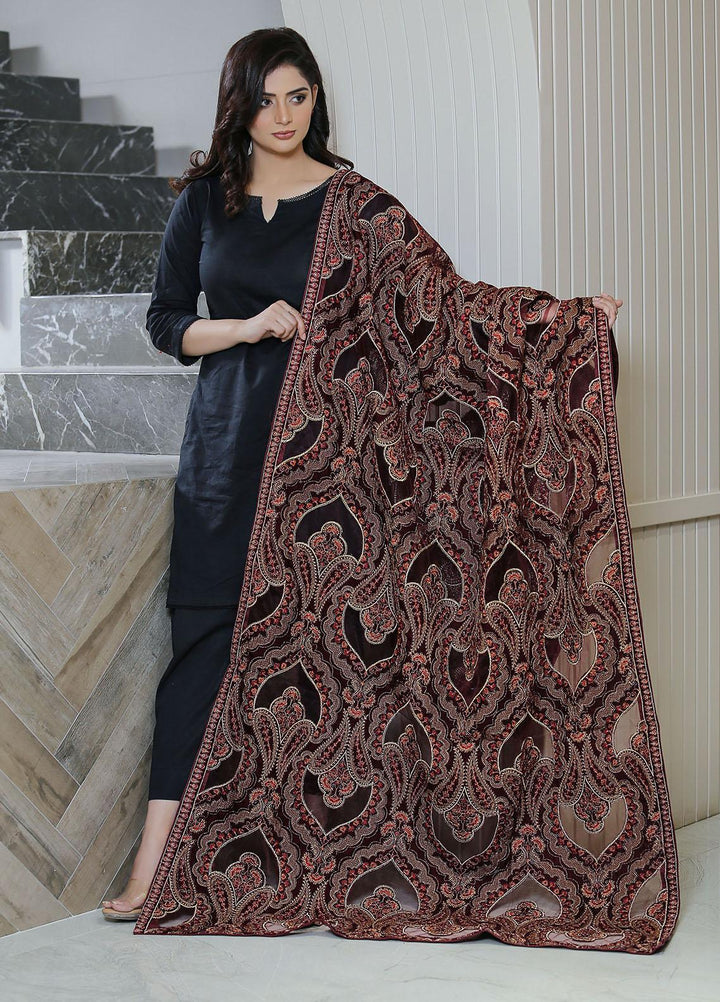 Sanaulla Exclusive Range  Pashmina  KPS 781 D-47 Maroon - Women Shawls