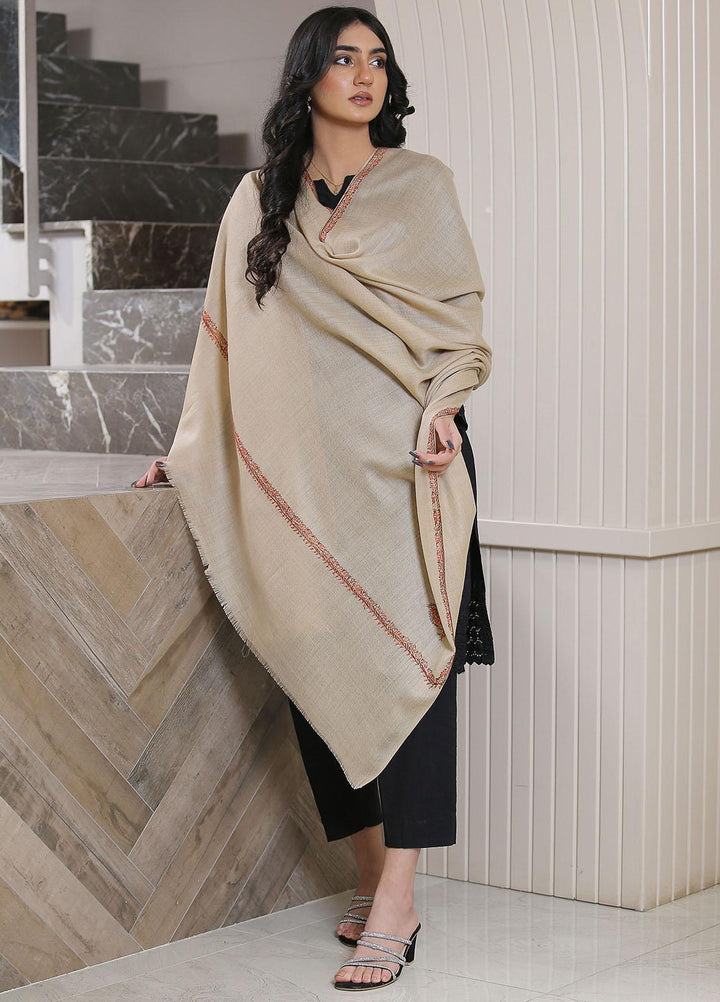 Sanaulla Exclusive Range  Pashmina  Mama D-48 L Brown 06 - Women Shawls