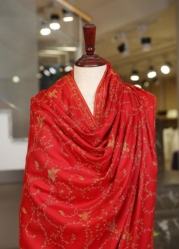 Sanaulla Exclusive Range  Pashmina  KPS 781 D-10 Red - Women Shawls