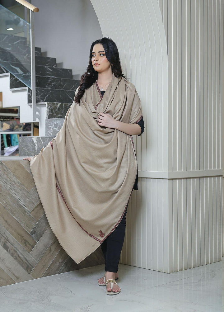 Sanaulla Exclusive Range  Pashmina  KPS 781 D-15 L Brown 1 - Women Shawls