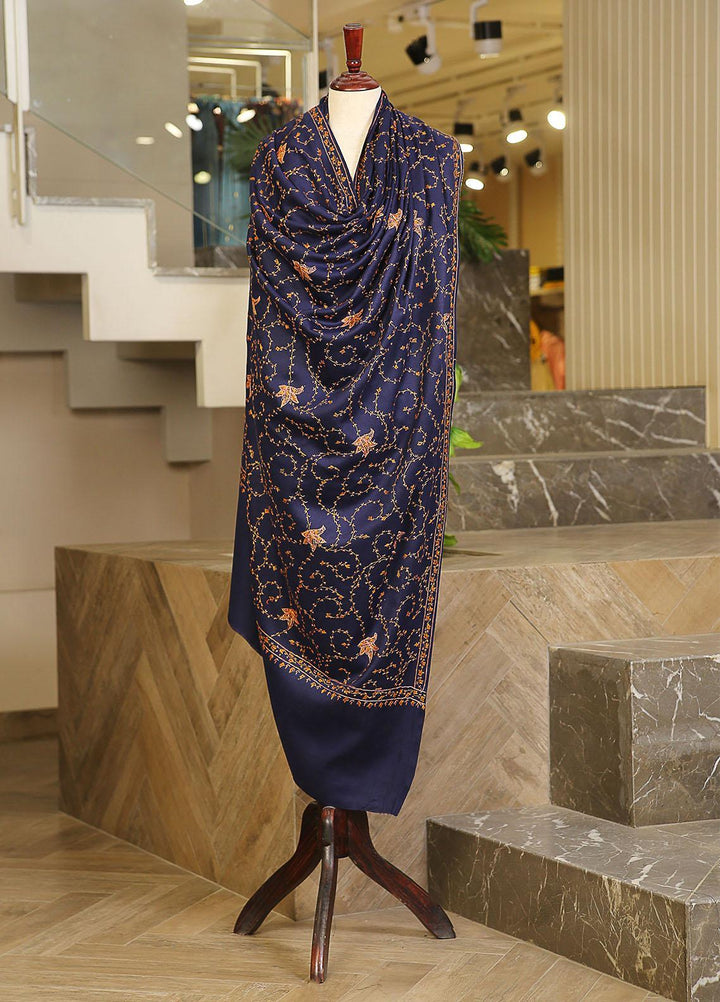 Sanaulla Exclusive Range  Pashmina  KPS 781 D-10 N Blue - Women Shawls