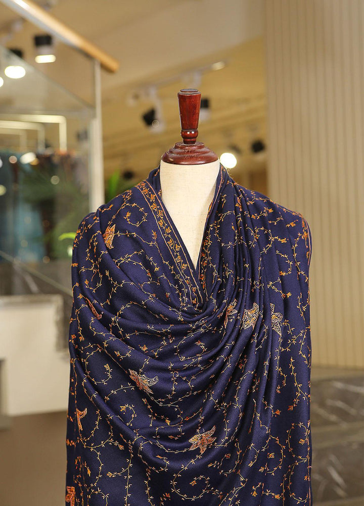 Sanaulla Exclusive Range  Pashmina  KPS 781 D-10 N Blue - Women Shawls