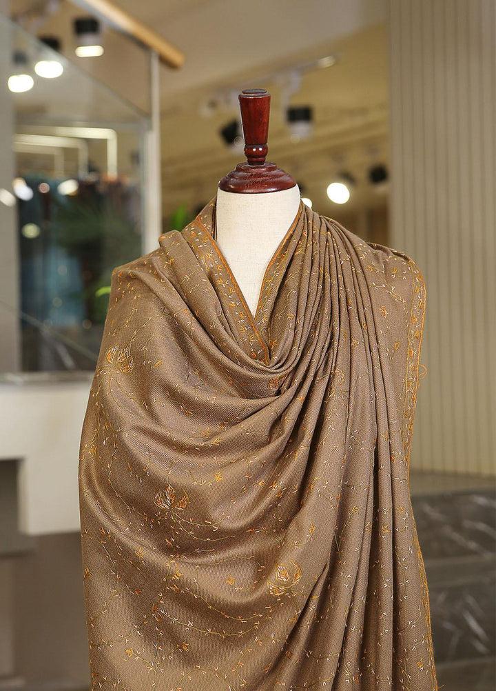 Sanaulla Exclusive Range  Pashmina  KPS 781 D-10 Brown - Women Shawls