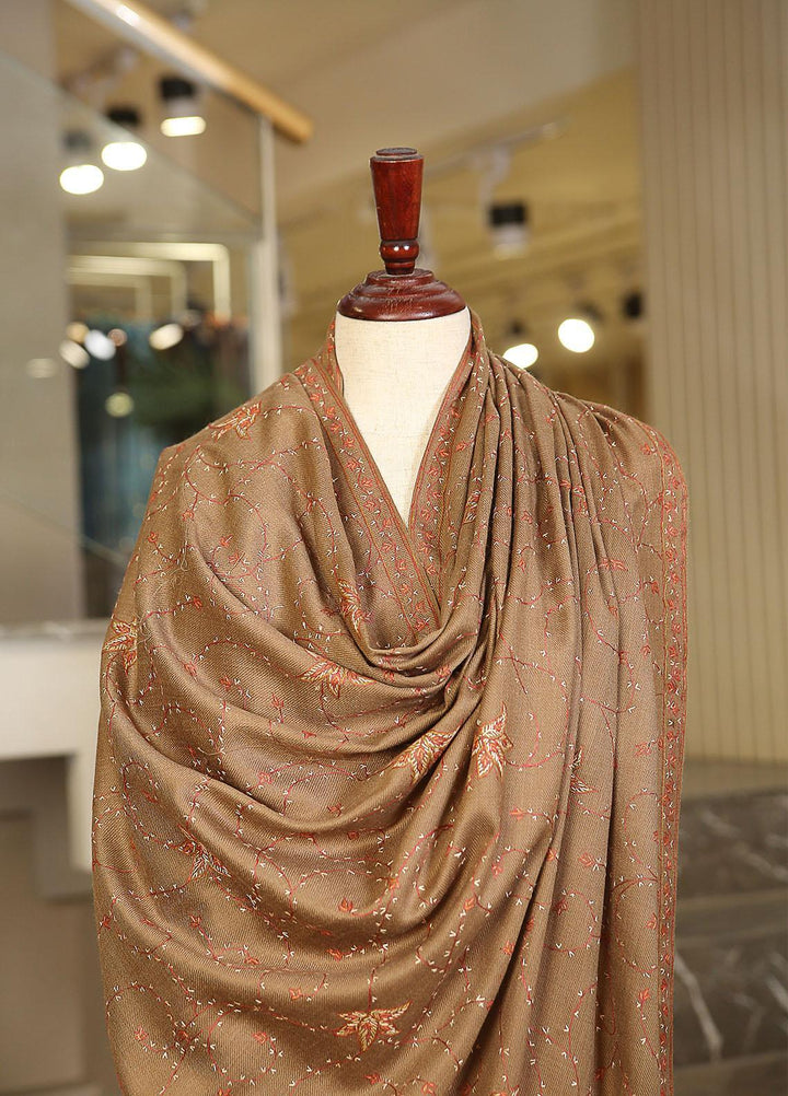 Sanaulla Exclusive Range  Pashmina  KPS 781 D-10 Brown 1 - Women Shawls