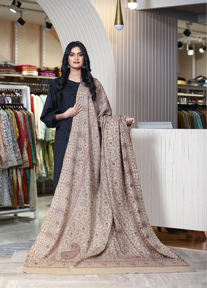 Sanaulla Exclusive Range  Pashmina  KPS 793 D-02 L Brown - Women Shawls