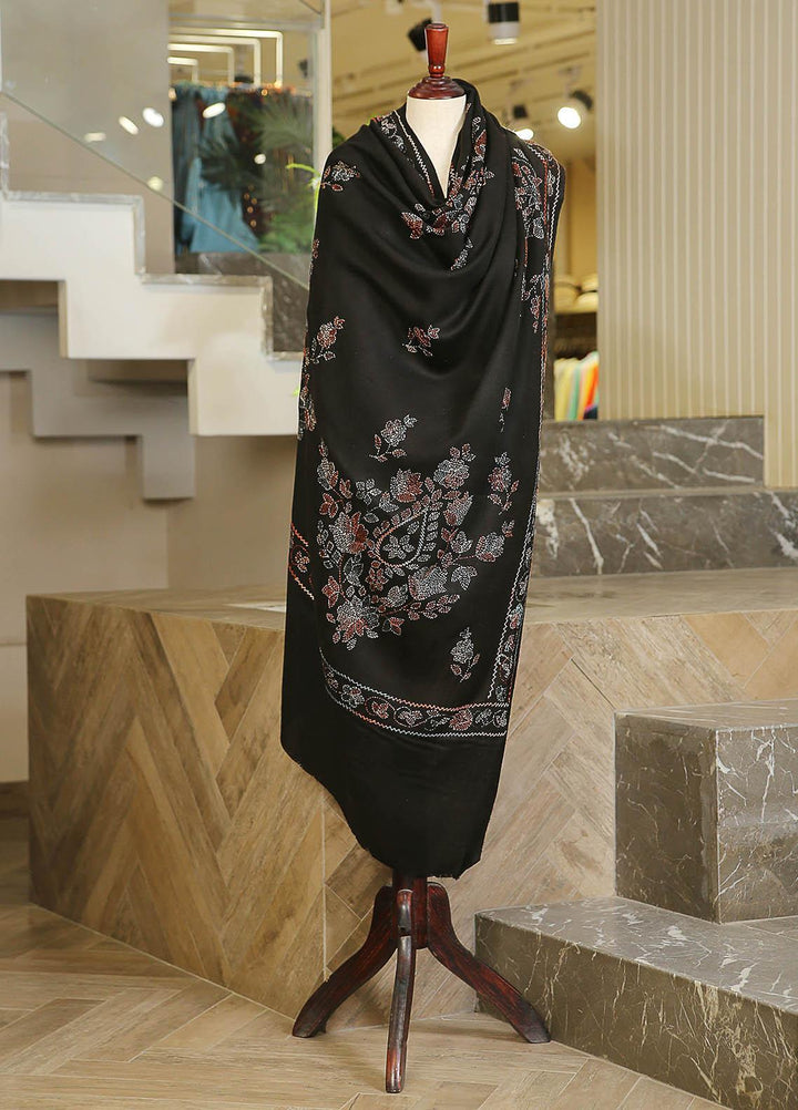 Sanaulla Exclusive Range  Pashmina  KPS 781 D-29 Black 1 - Women Shawls