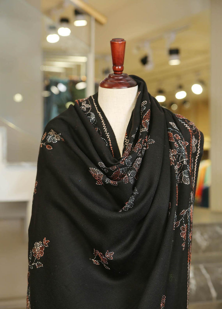 Sanaulla Exclusive Range  Pashmina  KPS 781 D-29 Black 1 - Women Shawls