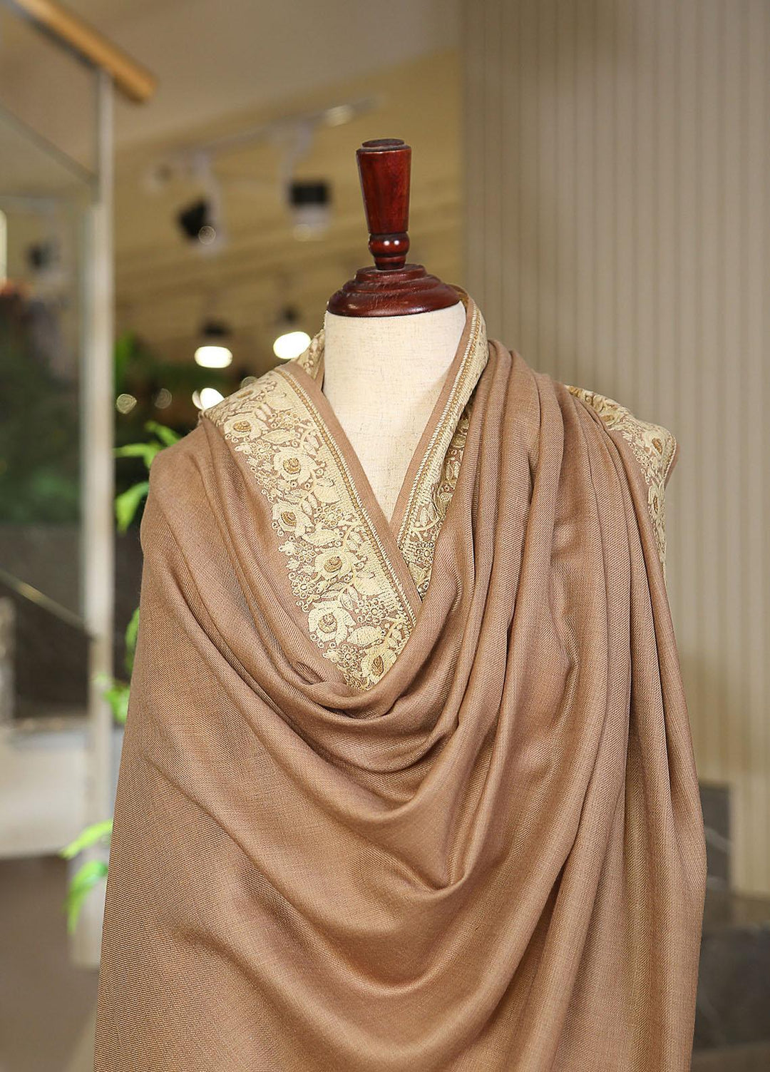 Sanaulla Exclusive Range  Pashmina  KPS 781 D-17 Brown - Women Shawls