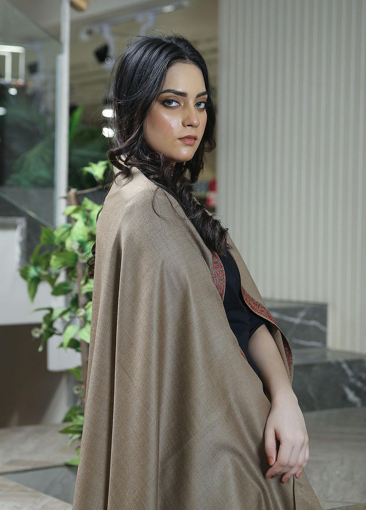 Sanaulla Exclusive Range  Pashmina  KPS 781 D-24 D Brown - Women Shawls